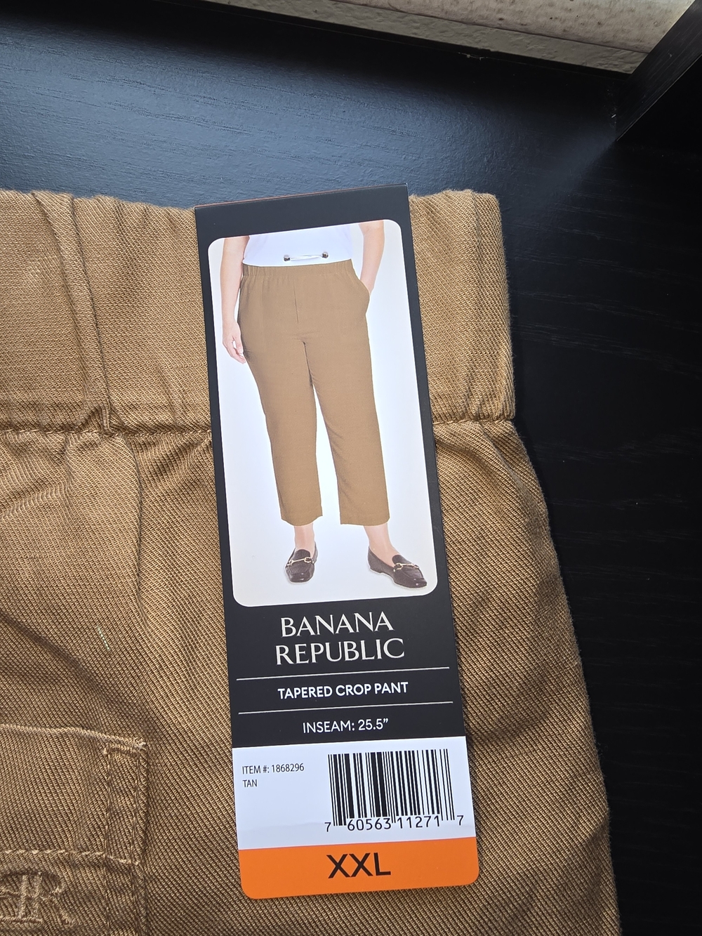 Banana Republic Wide-Leg Cropped Pants in Tan